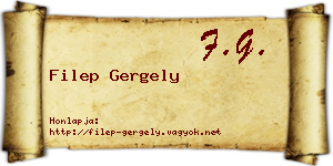 Filep Gergely névjegykártya