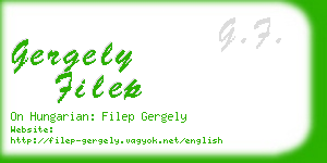 gergely filep business card